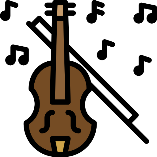 バイオリン Pause08 Lineal Color icon