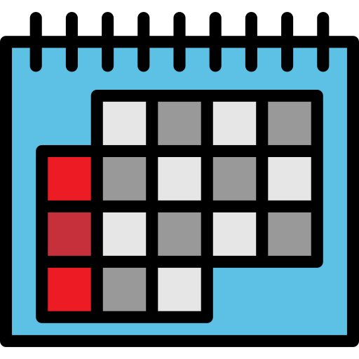 Calendar Pause08 Lineal Color icon