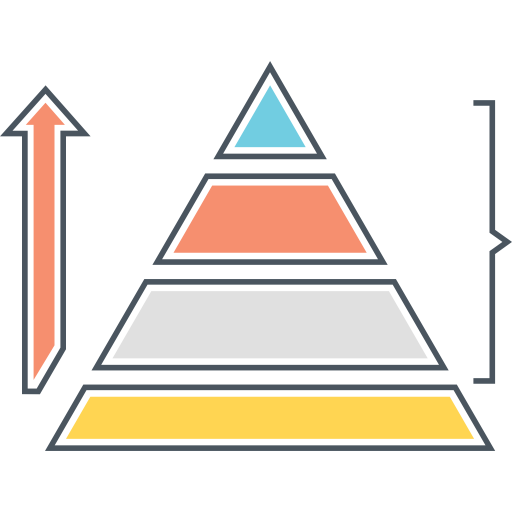 wykres piramidy Flaticons.com Flat ikona
