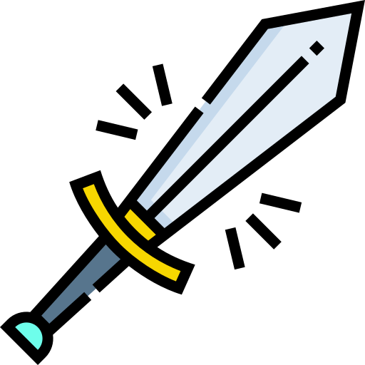 épée Detailed Straight Lineal color Icône