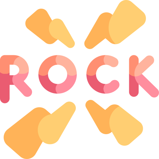 Rock Kawaii Flat icon