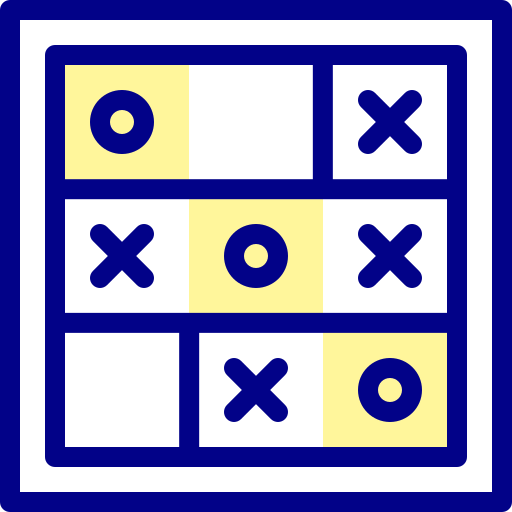 tic tac toe Detailed Mixed Lineal color icono