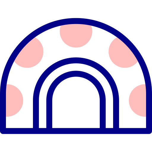 Tunnel Detailed Mixed Lineal color icon