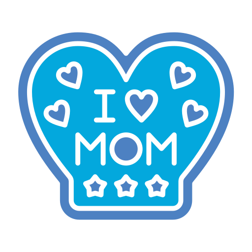 I love mom Generic Blue icon