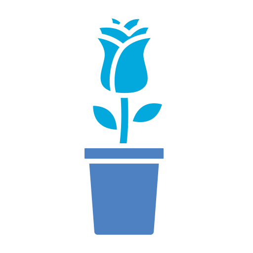Flower Pot Generic Blue icon