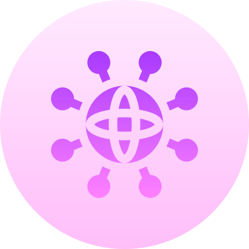 verbinding Basic Gradient Circular icoon