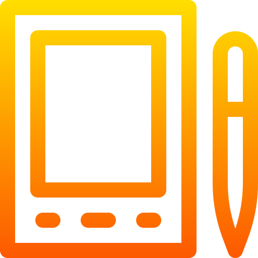 Tablet pen Basic Gradient Lineal color icon