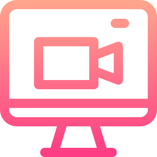 Videocall Basic Gradient Lineal color icon
