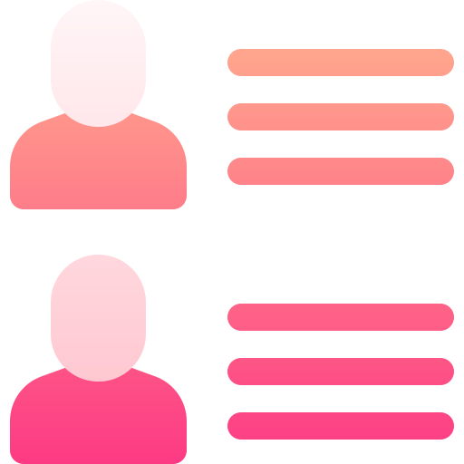 사용자 목록 Basic Gradient Gradient icon