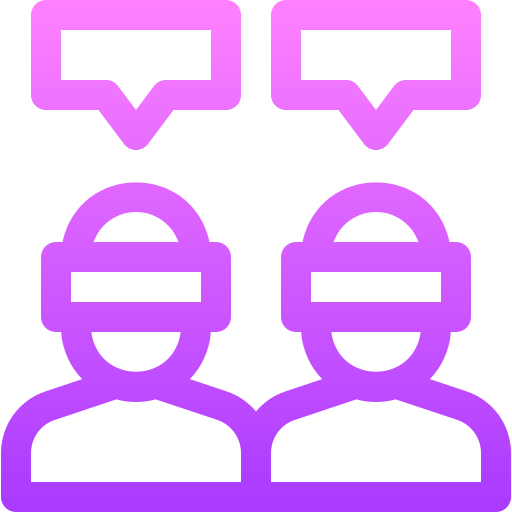 gesprek Basic Gradient Lineal color icoon
