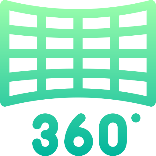 360도 Basic Gradient Lineal color icon