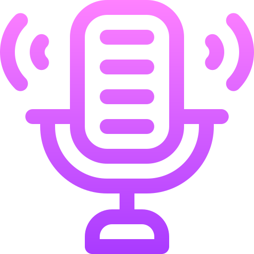 podcast Basic Gradient Lineal color icon