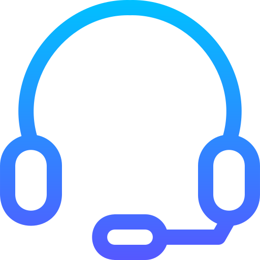 headset Basic Gradient Lineal color icon