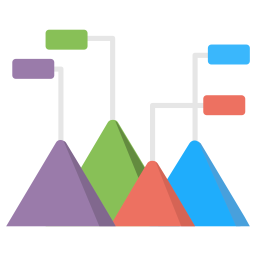 gráfico piramidal Generic Flat icono