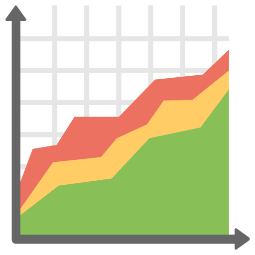 gráfico de área Generic Flat icono