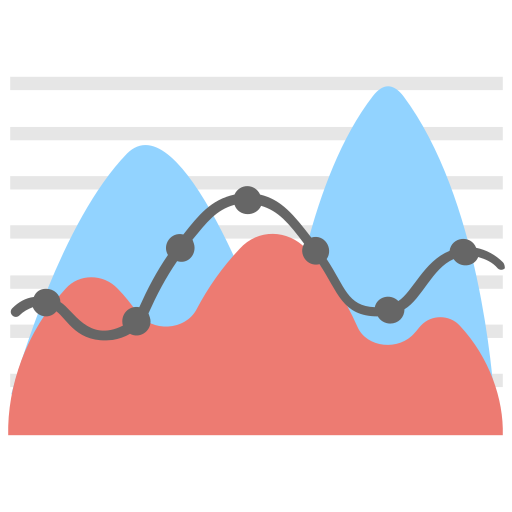 Диаграмма с областями Generic Flat иконка