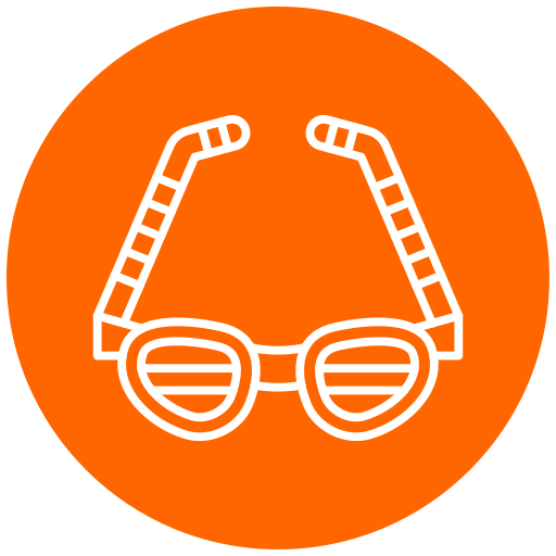 occhiali da festa Generic Flat icona