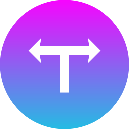 Т-образный переход Generic Flat Gradient иконка