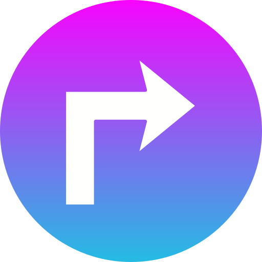 Turn Right Generic Flat Gradient icon