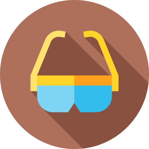 sicherheitsbrille Flat Circular Flat icon