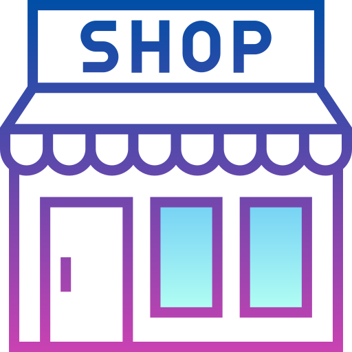 Shop Detailed bright Gradient icon