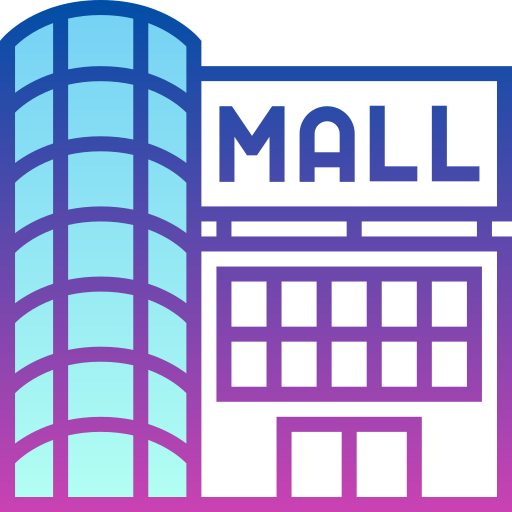 centro comercial Detailed bright Gradient icono