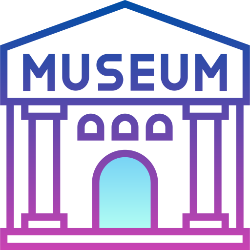 museum Detailed bright Gradient icon
