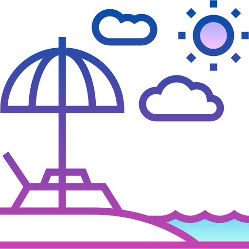 playa Detailed bright Gradient icono