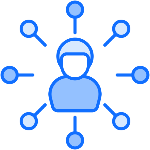 繋がり Generic Blue icon
