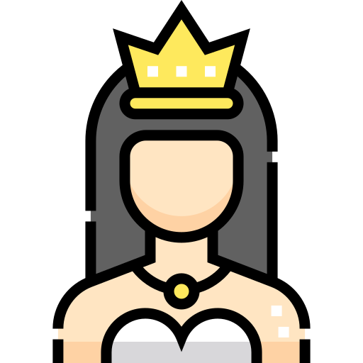 퀸 Detailed Straight Lineal color icon