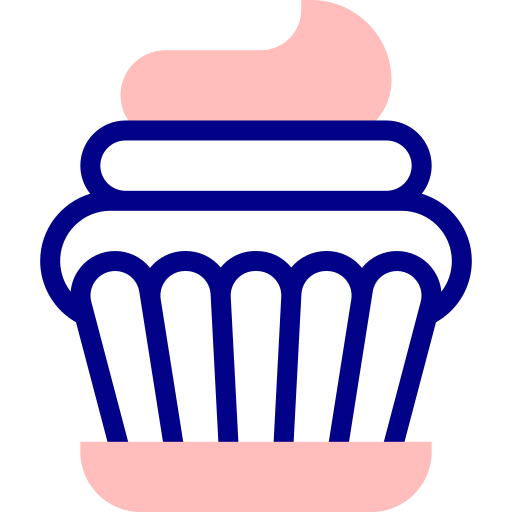 컵케익 Detailed Mixed Lineal color icon