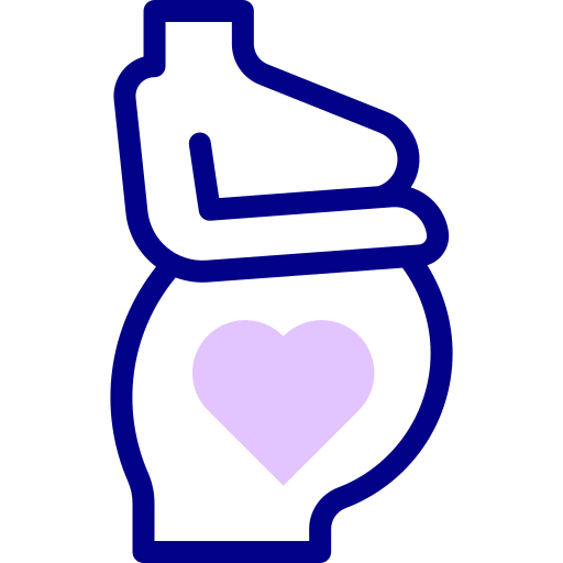 schwangerschaft Detailed Mixed Lineal color icon