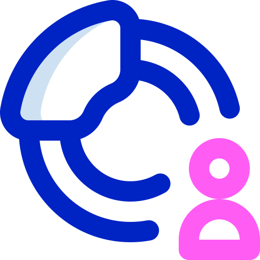 gráfico circular Super Basic Orbit Color icono