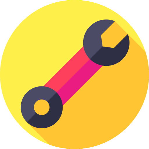 Wrench Flat Circular Flat icon