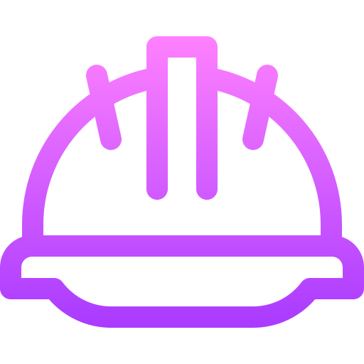 헬멧 Basic Gradient Lineal color icon