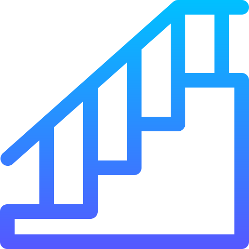 escalier Basic Gradient Lineal color Icône