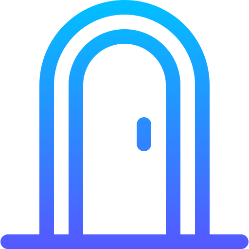 deur Basic Gradient Lineal color icoon