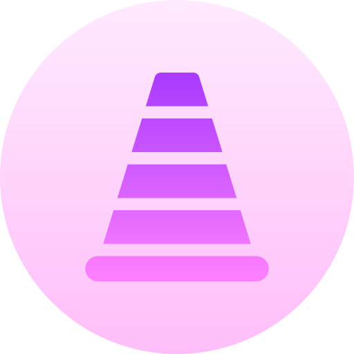 トラフィックコーン Basic Gradient Circular icon