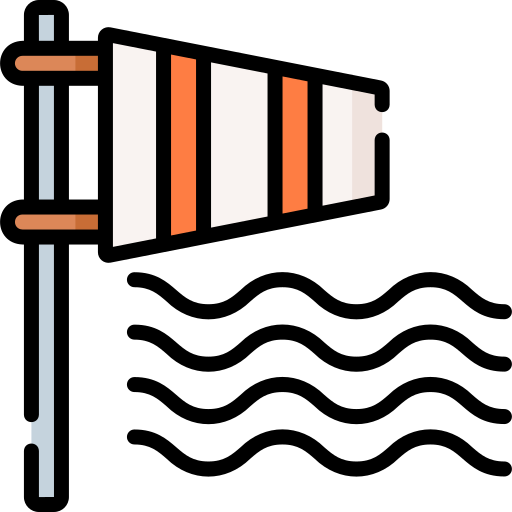 dirección del viento Special Lineal color icono