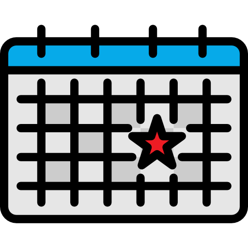 Calendar Pause08 Lineal Color icon