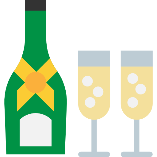 szampan Pause08 Flat ikona