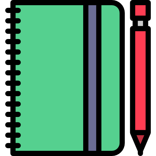 cuaderno Pause08 Lineal Color icono