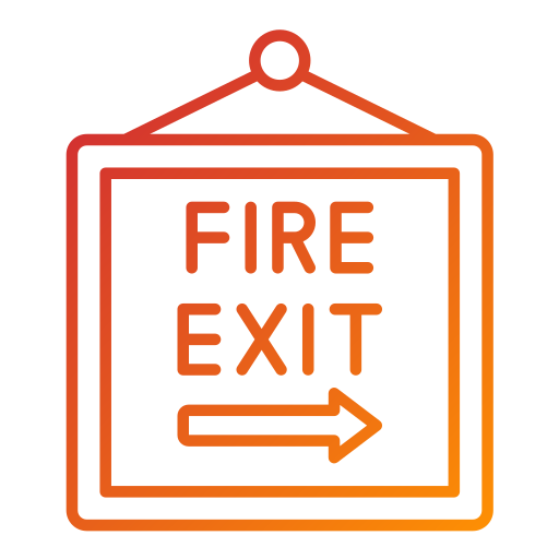 Fire exit Generic Gradient icon