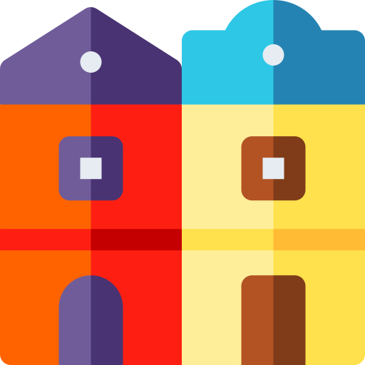 town Basic Rounded Flat icon