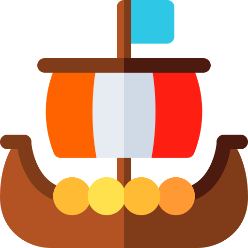 バイキング船 Basic Rounded Flat icon