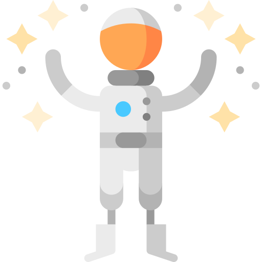 astronauta Puppet Characters Flat icona