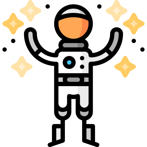 Astronaut Puppet Characters Lineal Color icon