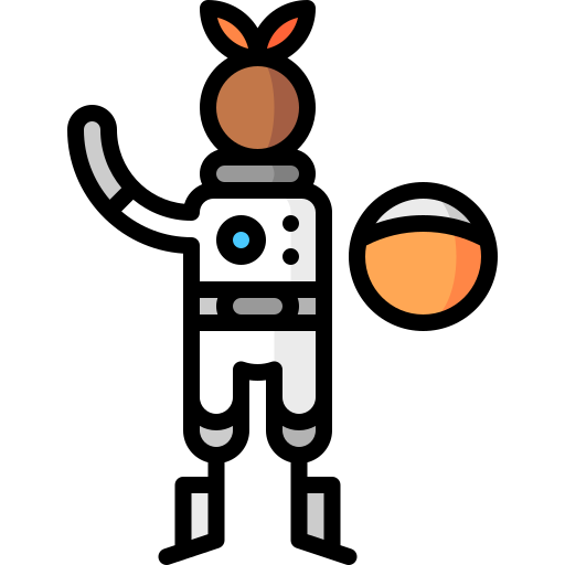 astronauta Puppet Characters Lineal Color icono