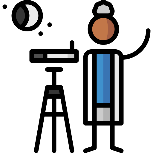 Astronomer Puppet Characters Lineal Color icon