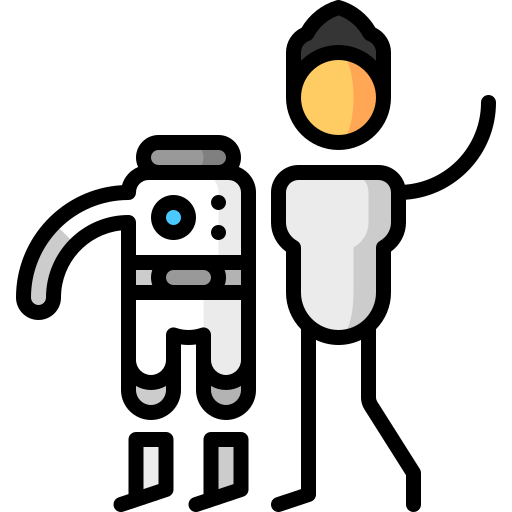 Space suit Puppet Characters Lineal Color icon